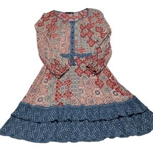 Gibson Look Women's Sz M Dress Art to Wear Lagenlook Bohemian Tribal Moroccan